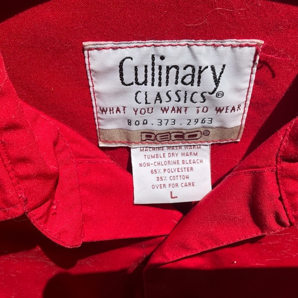 Culinary Classics Unisex Red Shirt Size L - Picture 2 of 4